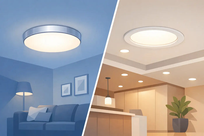 Flush Mount vs Ceiling Integrated Lighting